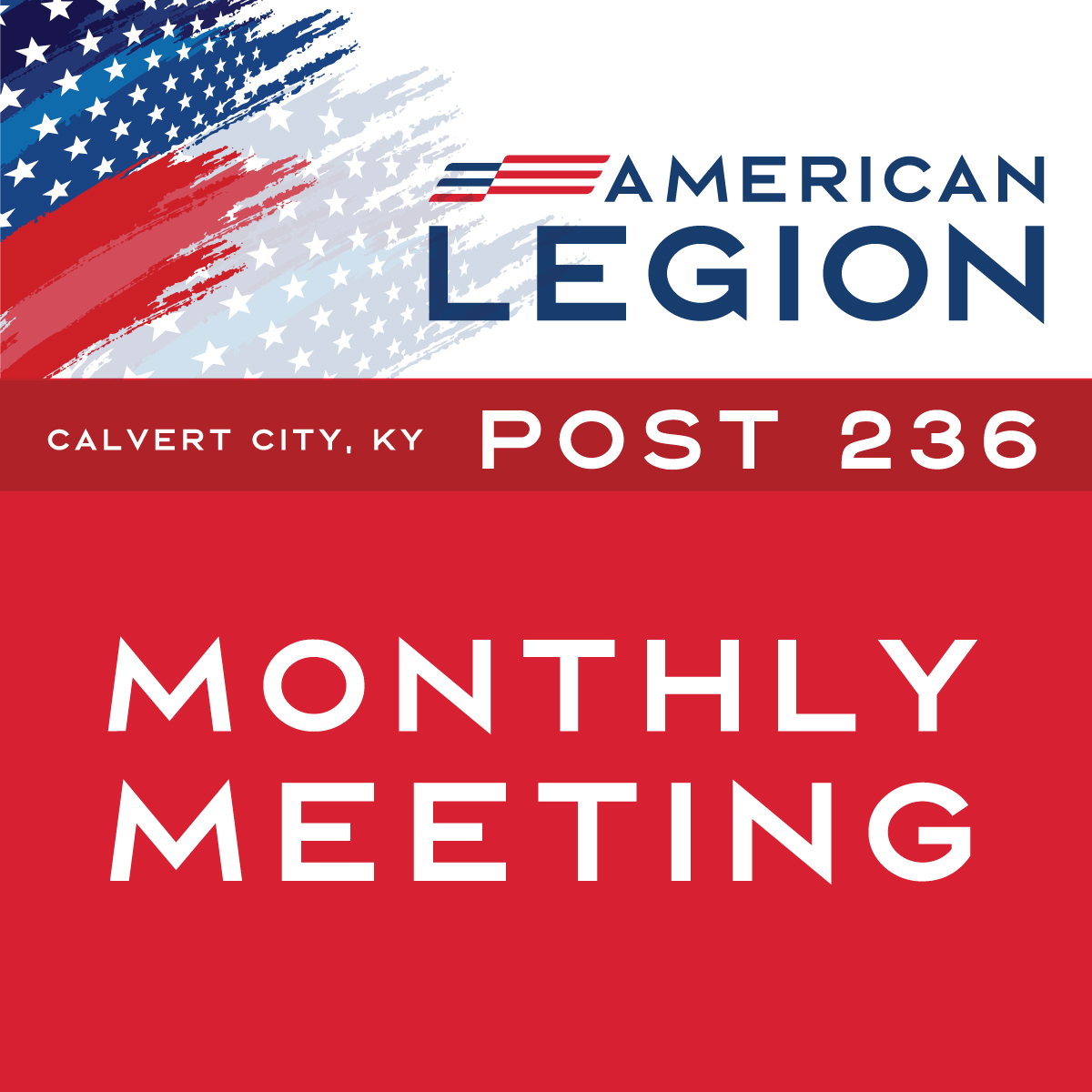 American Legion Post 236 Monthly Meeting